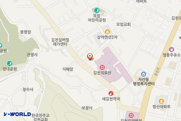 지방공사 김천의료원 장례식장 위치 지도 — 경상북도 김천시 모암길 24