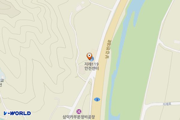 김천소방서(지례119안전센터) 위치 지도 — 경상북도 김천시 지례면 장터길 115 (교리, 지례소방서)