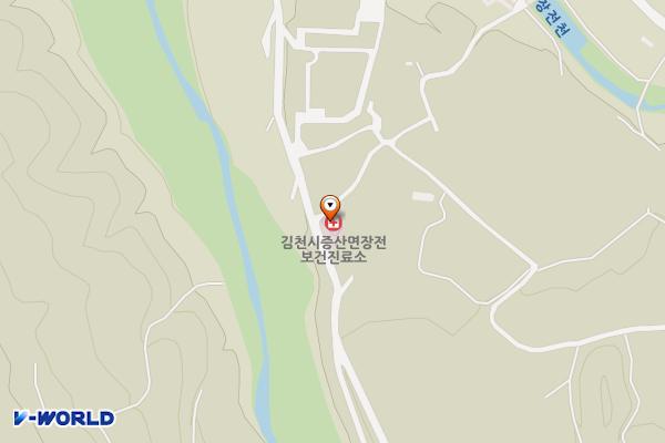 김천시 장전보건진료소 화장실 위치 지도 — 경상북도 김천시 증산면 장전1길 69 (장전리, 장전보건진료소)