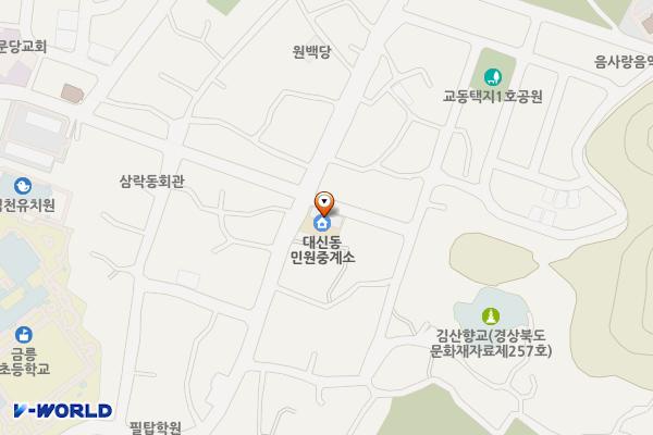 대신동민원중계소 2층 화장실 위치 지도 — 경상북도 김천시 구읍길 122 (교동, 대신동민원중계소)
