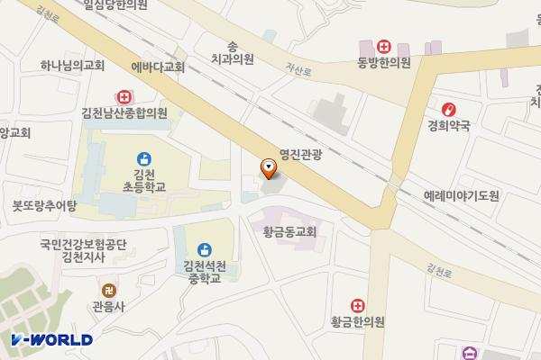 문화공영주차장 화장실 위치 지도 — 경상북도 김천시 김천로 208