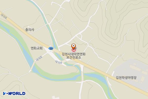 김천시 연화보건진료소 화장실 위치 지도 — 경상북도 김천시 대덕면 대덕로 535-4 (연화리, 연화보건진료소)