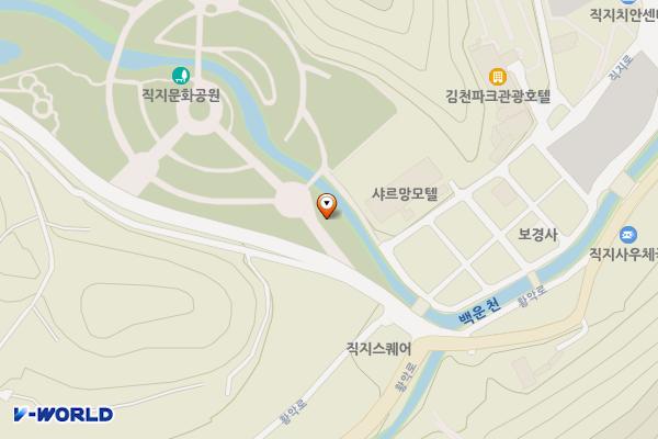 직지문화공원화장실 위치 지도 — 경상북도 김천시 대항면 직지사길 20 (운수리, 직지문화공원 관리실)