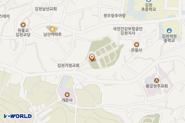 김천시립미술관 화장실 위치 지도 — 경상북도 김천시 남산공원길 90-14 (황금동,경상북도 김천시립미술관)