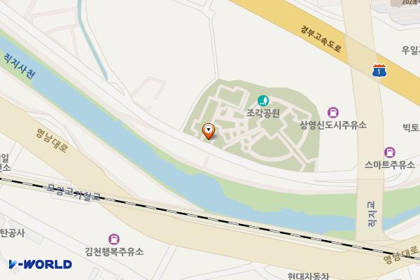 조각공원화장실 위치 지도 — 경상북도 김천시 조각공원길 184 (신음동, 조각공원관리소)
