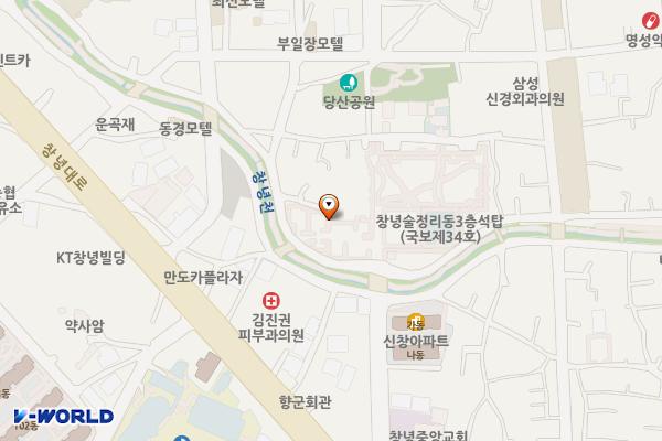 동삼층석탑 주차장 위치 지도 — 경상남도 창녕군 창녕읍 술정리 98