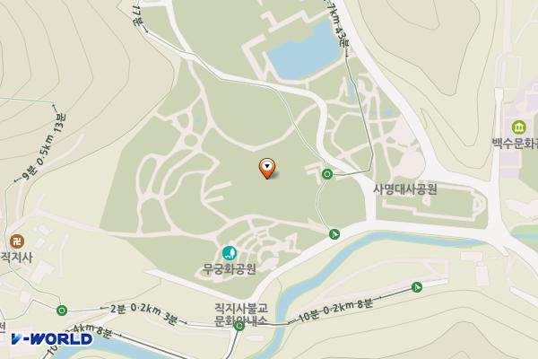 시립박물관 2층 위치 지도 — 경상북도 김천시 대항면 직지사길 130, 사명대사공원 2층