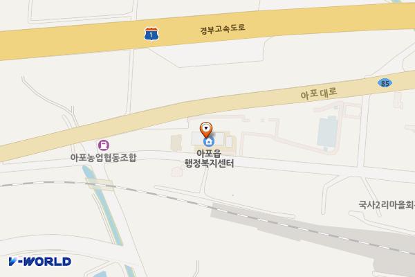 아포읍행정복지센터 2층화장실 위치 지도 — 경상북도 김천시 아포읍 국사길 63 (국사리, 아포읍사무소)