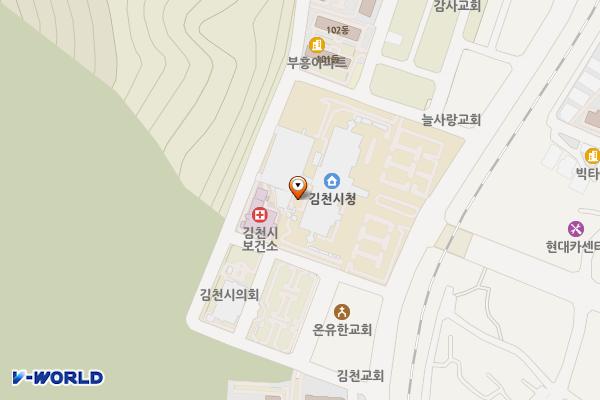 김천시청 화장실(2층) 위치 지도 — 경상북도 김천시 시청1길 1 (신음동,경상북도 김천시청)