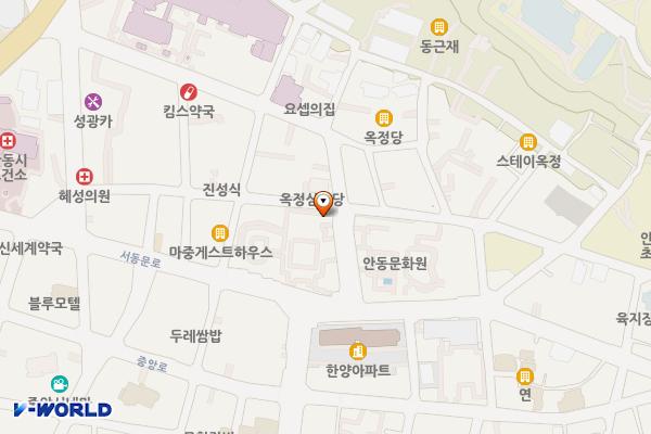 웅부공원공중화장실 위치 지도 — 경상북도 안동시 서동문로 193
