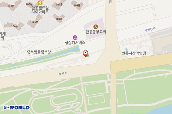 홀론공원 위치 지도 — 경상북도 안동시 강변마을1길 90-6