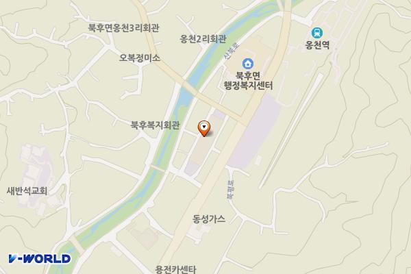 옹천상설시장 공중화장실 위치 지도 — 경상북도 안동시 북후면 산북로 1596