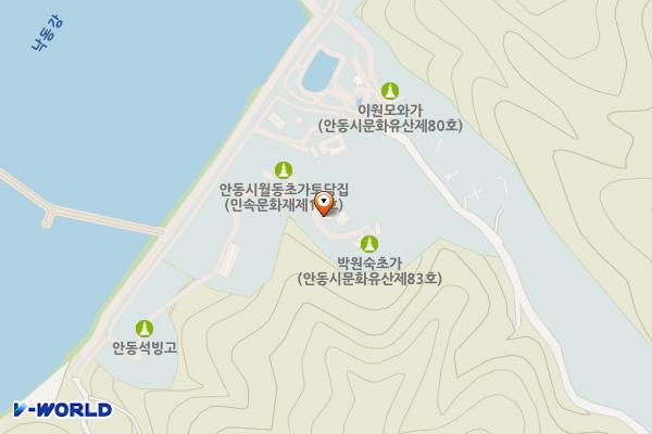 안동민속촌 위치 지도 — 경상북도 안동시 민속촌길 13
