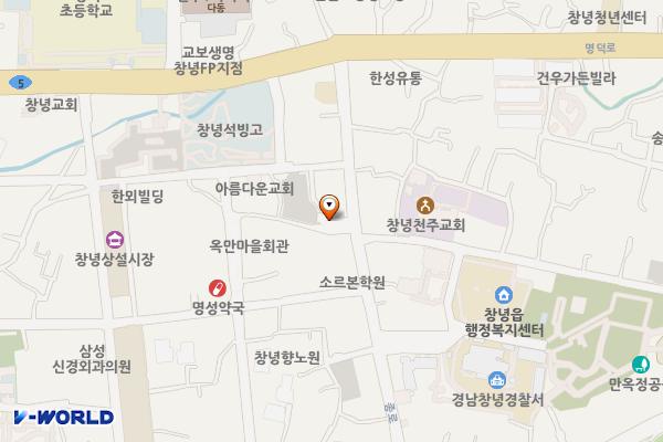 창녕시장주차장 확장 위치 지도 — 경상남도 창녕군 창녕읍 송현리 261-5
