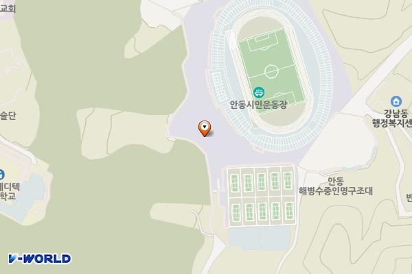 안동시민테니스장 위치 지도 — 경상북도 안동시 정하동 406