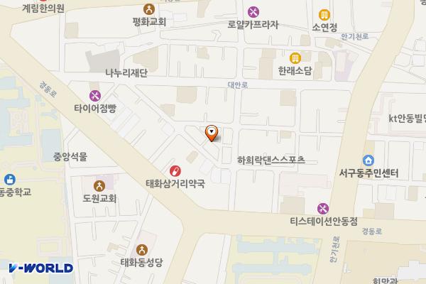 서부시장 공중화장실 위치 지도 — 경상북도 안동시 태화동 62-1