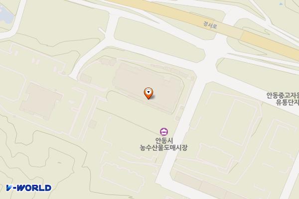 안동농협농산물공판장 위치 지도 — 경상북도 안동시 풍산읍 유통단지길 100