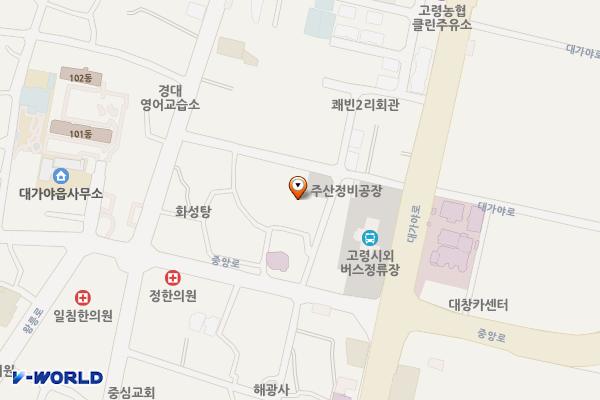 쾌빈리 제2공영주차장 위치 지도 — 경상북도 고령군 대가야읍 쾌빈리 412