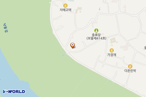충효당 강변길 화장실 위치 지도 — 경상북도 안동시 풍천면 하회종가길 81