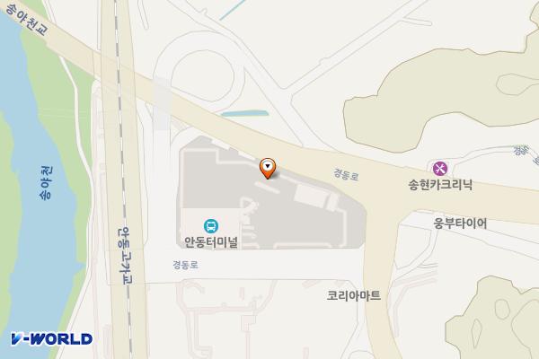 터미널공영주차장 위치 지도 — 경상북도 안동시 경동로 130