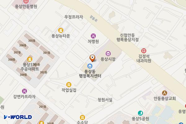 용상동행정복지센터 위치 지도 — 경상북도 안동시 전거리1길 93