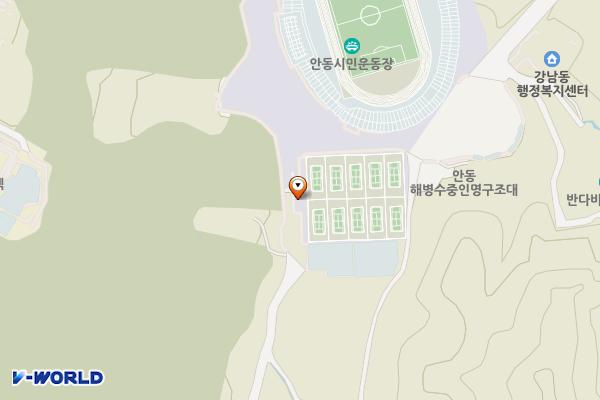 안동시민운동장 위치 지도 — 경상북도 안동시 운동장길 53