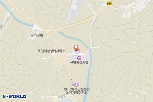 녹전면보건지소 위치 지도 — 경상북도 안동시 녹전면 녹전로 718-11