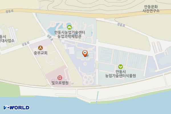 농업기술센터 본관 위치 지도 — 경상북도 안동시 경동로 1484-10