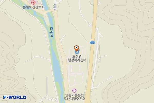 도산면행정복지센터 화장실 위치 지도 — 경상북도 안동시 도산면 퇴계로 2580