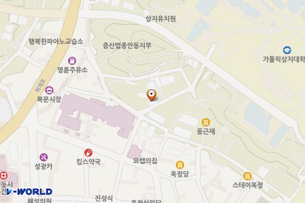 북문시장 공중화장실 위치 지도 — 경상북도 안동시 밤적골길 5-2