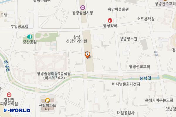 창녕시장 주차장 위치 지도 — 경상남도 창녕군 창녕읍 창녕시장길 66