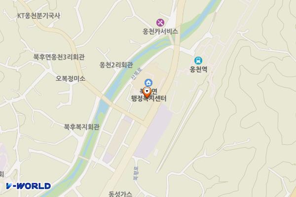북후면보건지소 위치 지도 — 경상북도 안동시 북후면 북평로 875