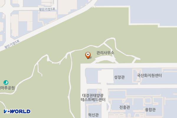 해마루공원 화장실(관리사무소 앞) 위치 지도 — 경상북도 구미시 첨단기업3로 1(옥계동)