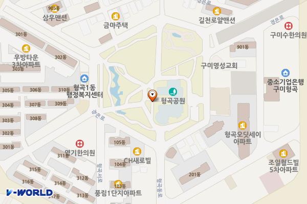 형곡공원 지구대 앞 화장실 위치 지도 — 경상북도 구미시 경은로 86(형곡동)