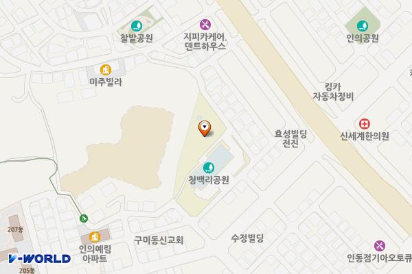 시립인동도서관 화장실 위치 지도 — 경상북도 구미시 인동14길 14(진평동)