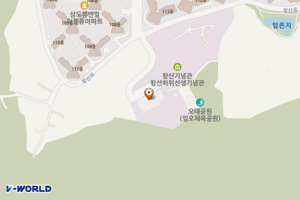 왕산기념관 화장실 위치 지도 — 경상북도 구미시 왕산로 28-33(임은동)