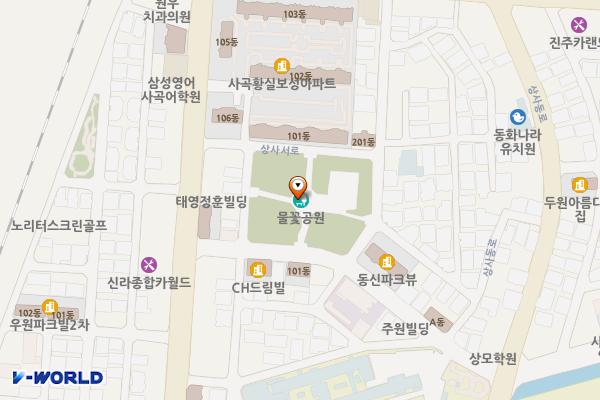 물꽃공원 공중화장실 위치 지도 — 경상북도 구미시 구미시 사곡동 699번지