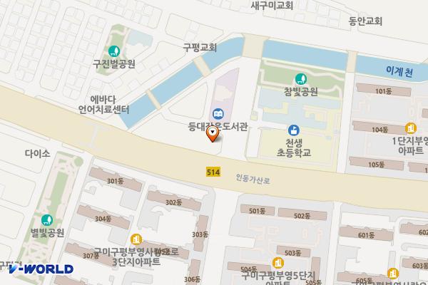 구미구평동우체국 화장실 위치 지도 — 경상북도 구미시 인동43길 3(구평동)