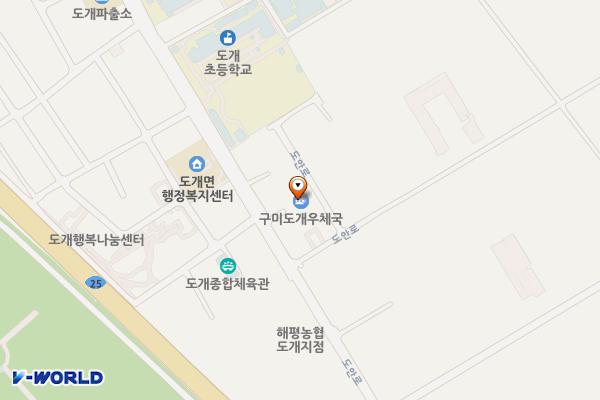 구미도개면우체국 화장실 위치 지도 — 경상북도 구미시 도개면 도안로 96