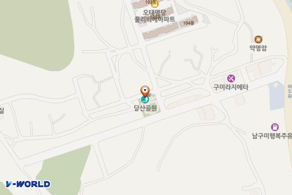 당산공원 화장실 위치 지도 — 경상북도 구미시 오태동 80-3