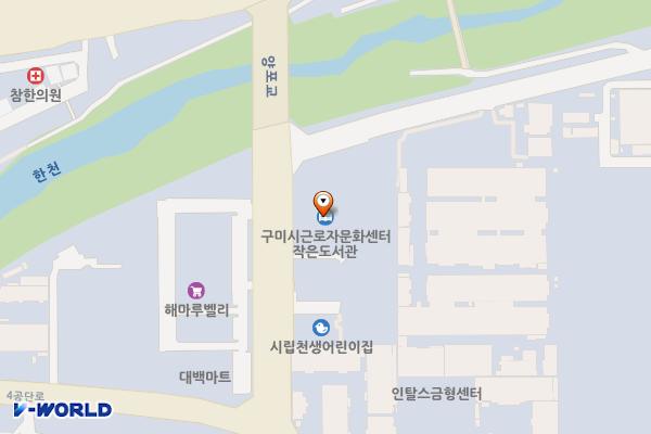 근로자문화센터 화장실 위치 지도 — 경상북도 구미시 해마루공원로 24(구포동)