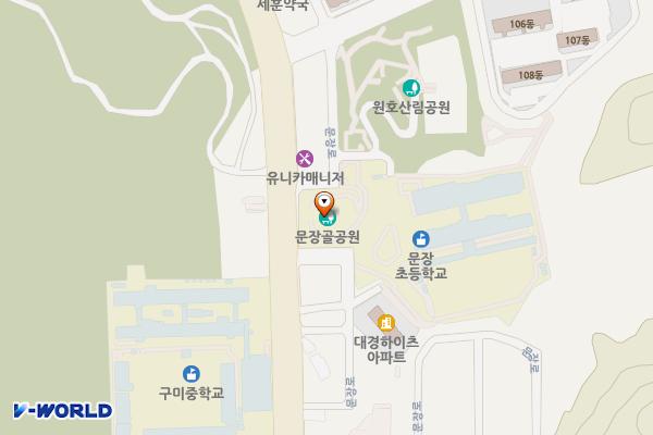 문장골공원 화장실 위치 지도 — 경상북도 구미시 도량동 862-5