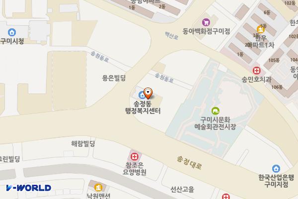 송정동행정복지센터 화장실 위치 지도 — 경상북도 구미시 송정동로 10(송정동)