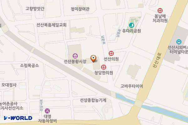 선산(봉황)시장 화장실 위치 지도 — 경상북도 구미시 선산읍 남문로 19-26