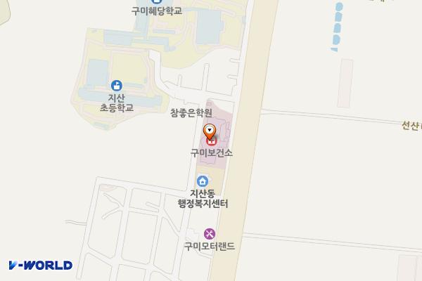 구미보건소 화장실 위치 지도 — 경상북도 구미시 선산대로 111(지산동)