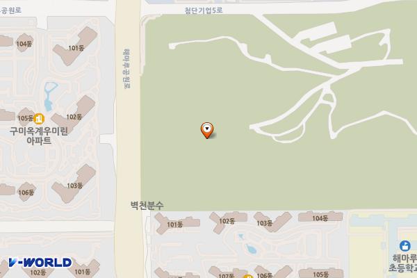 해마루공원 화장실(거북광장) 위치 지도 — 경상북도 구미시 해마루 공원로 86(옥계동)