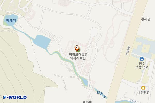 박정희대통령역사자료관 실내화장실 위치 지도 — 경상북도 구미시 박정희로 123 (상모동)