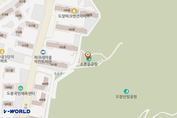 소롯골공원 화장실 위치 지도 — 경상북도 구미시 도량동 80