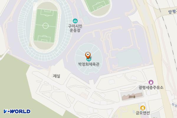 박정희체육관 위치 지도 — 경상북도 구미시 박정희로 375-19, 박정희체육관 (광평동)