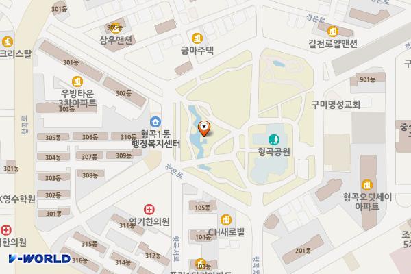 시립중앙도서관 화장실 위치 지도 — 경상북도 구미시 경은로 85(형곡동)